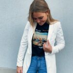 T-shirt hello summer zwart