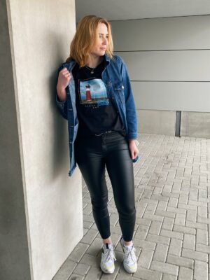 T-shirt Beach Day zwart