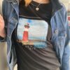 T-shirt beach day close up