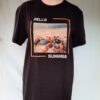 T-shirt hello summer zwart