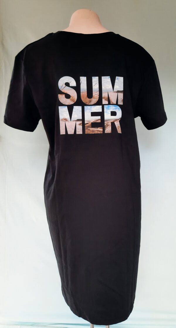 T-shirt dress Summer achterkant zwart