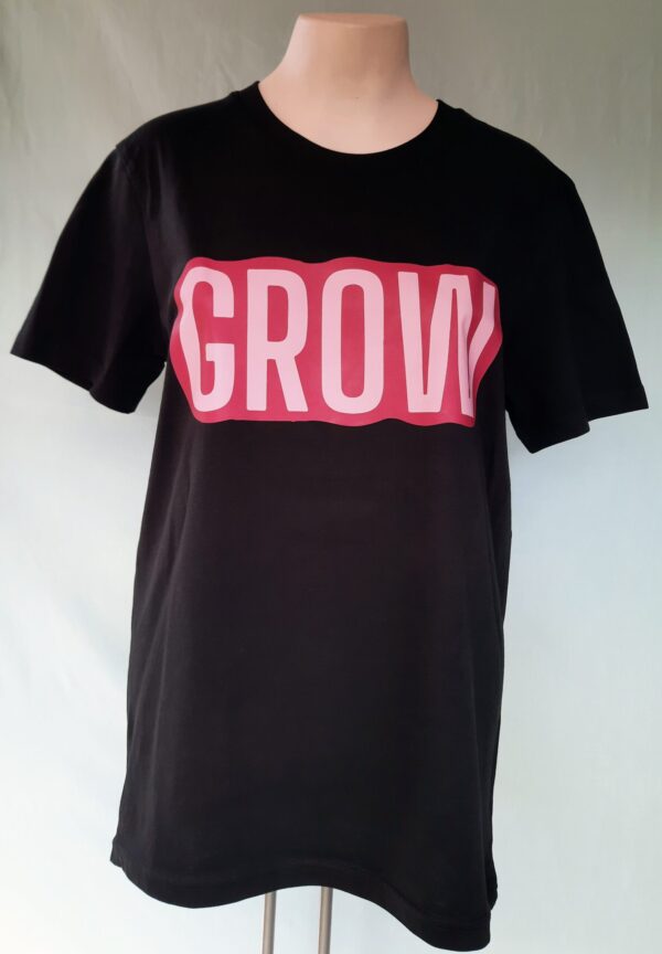 T-shirt grow voorkant zwart