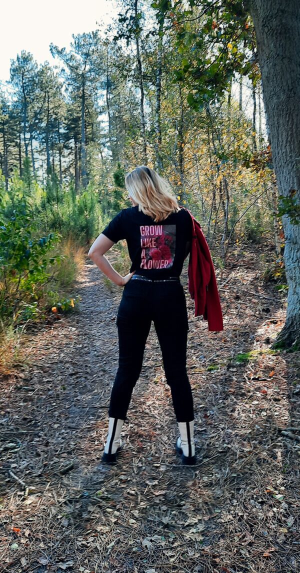 T-shirt grow zwart