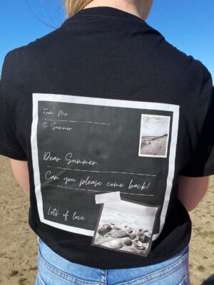 T-shirt dear summer zwart Value Fashion