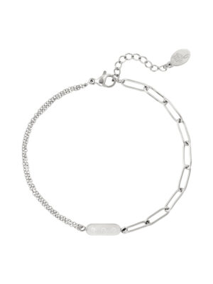 Armband met schakels zilver